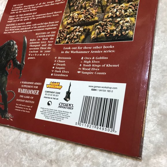 Warhammer Skaven 2002 Games Workshop Supplement Book Citadel Miniatures Fantasy - Picture 4 of 9